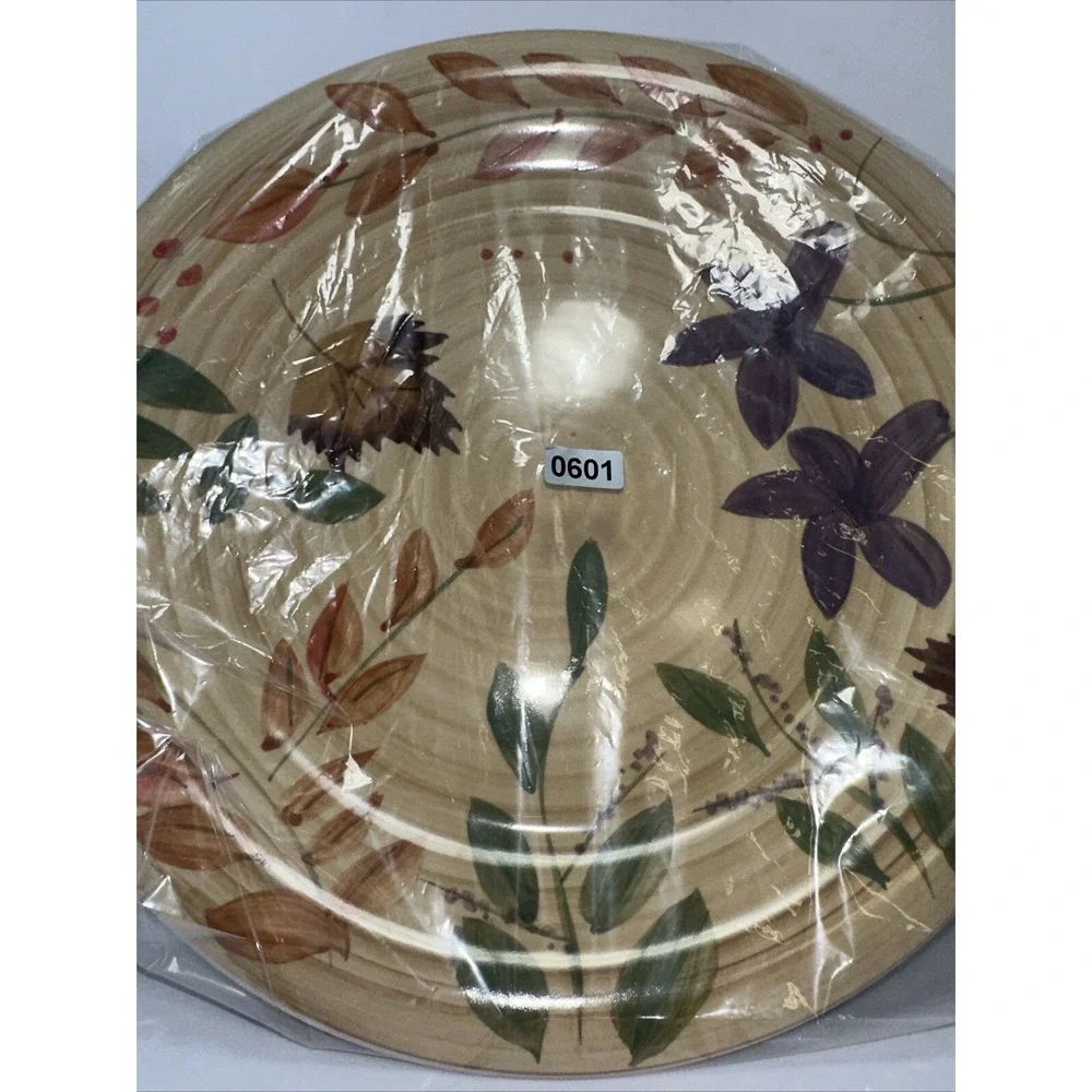 ALCO Fall‎ Harvest Floral Leaf Plate Decorative Serving Dish Autumn Decor